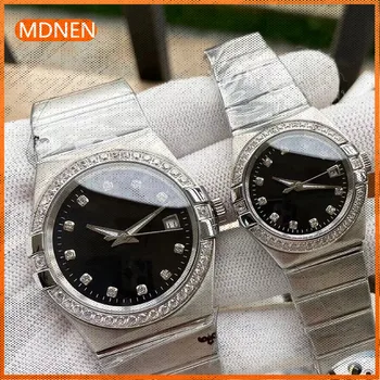 MDNEN Мъжки и дамски часовници 904l от неръждаема Стомана, автоматични механични часовника 38 мм, 28 мм-OG