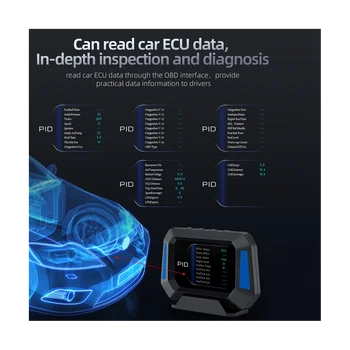 P21 HUD Автомобилен Тестер, GPS Инструмента за Диагностика на Таблото на Автомобила OBD Монитор Точков LCD Монитор