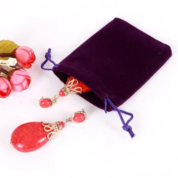 Sale10/50 бр./лот, 9x12, 10x15 см, цветна кадифе чанта, чанта за опаковане на бижута, кадифени торбички с завязками различни цветове,