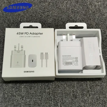 Samsung зарядно 45 W Супер Бързо Зареждане захранващ Адаптер За Galaxy Z Flip Fold 5 4 3 2 S20 S21 S22 S23 note 20 10 Ultra Plus A73 A72