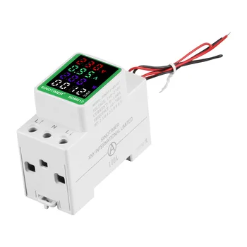 SDM012 100A Многофункционален Измерване на променлив ток с цифров дисплей за Управление на енергията Измерва Променливо Напрежение Честота ток Мощност Точно