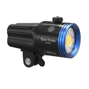 Seafrogs 5000LM Професионален фенерче за гмуркане, стробоскоп за гмуркане на 100 м Водоустойчива led лампа за снимки и видео