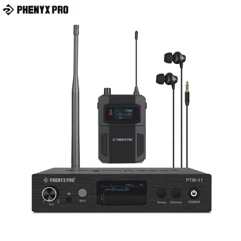 UHF Моно Аудио Безжична Система за Мониторинг в Ухото Метален Предавател Издръжлив Корпус Приемник 50 Частот500/900 Mhz Phenyx Pro