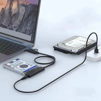 USB3.0 Type-C SATA SSD Кабел-адаптер за твърд диск 5 Gbit/с Високоскоростен Пренос на данни 22Pin USB хъб, Конвертор за 2,5-инчов твърд диск