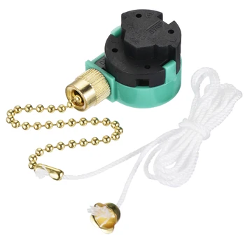 uxcell Прекъсвач на веригата на 3 степени на ЗЕ-268S6 с венец за монтаж на таван, вентилатор, лампа Зелено злато, Опаковка по 1 парче