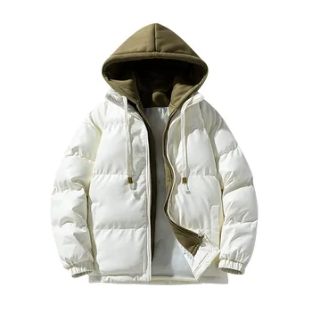 Winter Men ' S Лъжливи Two Piece Zipper Hooded Coat Thickened Warm Coat Winter Jackets For Men яке мъжко зимно палто Chaquetas