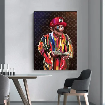 Абстрактен Плакат с изображение на един Богат човек, Парите, Стенно изкуство, модерна декорация на хола, живопис върху платно, Щампи за домашен интериор, стенописи в коридора