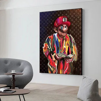 Абстрактен Плакат с изображение на един Богат човек, Парите, Стенно изкуство, модерна декорация на хола, живопис върху платно, Щампи за домашен интериор, стенописи в коридора