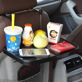 Авто Поднос за хранене, маса за задната седалка, автомобилния тава за коленете с плетене на една кука, дизайн се Адаптира към ъглите и височина, устойчива ABS за джипове, камиони