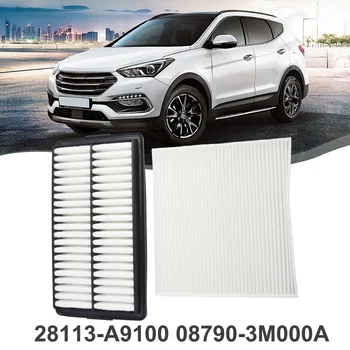 Авто Филтър за климатик и въздушен филтър Премиум-Клас Комбиниран Комплект За Hyundai Santa Fe 2019-2020 За Kia TELLURIDE 2020-2023 Въздушен Филтър