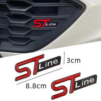 Автомобилна 3D Емблема, икона ST Line, Стикери, Метален стикер за полагане на Focus 2 MK2 Fiesta, Mondeo Falcon Територия, стоки Ecosport Explorer