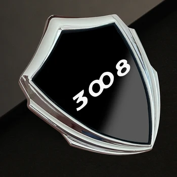 Автомобилна Стикер 3D Стил на Емблемата на Покритие на каросерията на Колата Стикер Стикер Иконата на Аксесоари за Интериора Метални Автомобили на Стикер За Peugeot 3008