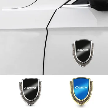 Автомобилна Стикер Емблема Странични Щит Логото на Иконата на Стикер За Автомобил Автомобил Hyundai creta ix25 2020 2021 2022 Solaris Автомобилни Аксесоари