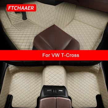 Автомобилни постелки FTCHAAER По поръчка За VW T-Cross, Автоаксесоари, Килим за краката