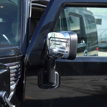 Автомобилни Странични капаци огледала за обратно виждане, тампон за Hummer H2 2003-2009, външни аксесоари, металик ABS