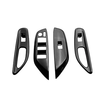 Автомобилно гланцово черно стъкло, бутон за повдигане, хастар ключа, таблото на крилото подлакътник за YARiS 2020-2023 RHD