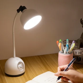 Акумулаторна светодиодна настолна лампа с трехскоростным докосване на затъмняване, лампа за четене, за Защита на очите, Студентски настолна лампа, Милото животно, лека нощ