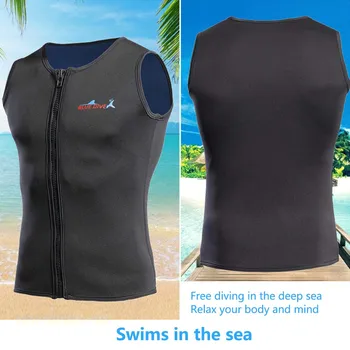 Бански за водни спортове, дишащи, приятни за кожата водолазный костюм, риза за плуване, неопрен, без ръкави, елек за неопрен, топли дрехи M