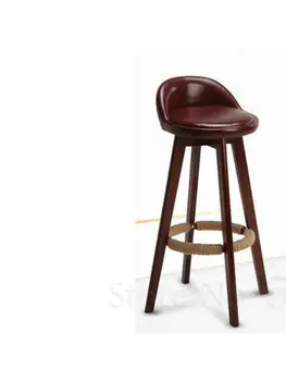 Бар стол от масивно дърво, модерен минималистичен висок бар стол, домашен стол бар, денонощна рецепция, касов апарат, бар стол