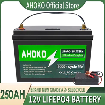 Батерия 12V 250AH 150Ah LiFePO4, вграден в акумулаторна литиево-железен фосфат елементи на BMS За подмяна на по-голямата част резервно копие на източник за домашно съхранение на енергия