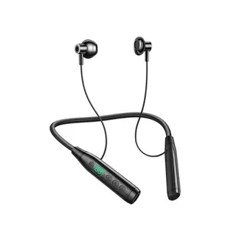 Безжична спортна слушалки BT25, V5.2, Bluetooth-съвместима, Бинауральная, намаляване на шума за дълъг живот с дисплей на храна