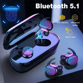 Безжични Слушалки Y30 Слушалките с Шумопотискане Спортни Слушалки за всички смартфони Музикални Слушалки TWS 5.0, съвместима с Bluetooth