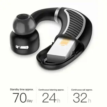 Безжични слушалки с дълъг живот на батерията Безжични слушалки с функция за намаляване на шума, в режим на дълго чакане, Без закъснения за бизнес разговори