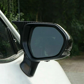 Бичи Рога вратата на Огледалото за обратно виждане Капак Завърши Миди Капак ABS Цвят въглеродни влакна за Toyota Camry 2018-2023