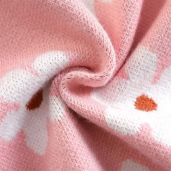 Блузи за момичета, пуловер с принтом розови цветове и маргаритки, възли върхове с кръгло деколте и дълги ръкави, модни блузи за новородено, тениски за момичета