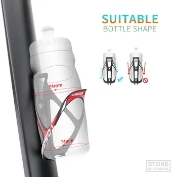 Велосипедна клетка за бутилка с вода TOSEEK от въглеродни влакна, държач за бутилки за шоссейного под наем, ультралегкий гланц / мат