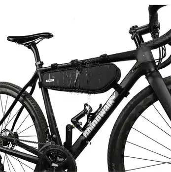 Велосипедна чанта Rhinowalk с рамка от предната тръба, Триъгълна рамка, Чанта за велоспорта, Водоустойчива мрежа + полиестер, аксесоари за велосипед, Чанта за скутер