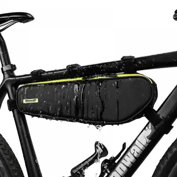 Велосипедна чанта Rhinowalk с рамка от предната тръба, Триъгълна рамка, Чанта за велоспорта, Водоустойчива мрежа + полиестер, аксесоари за велосипед, Чанта за скутер