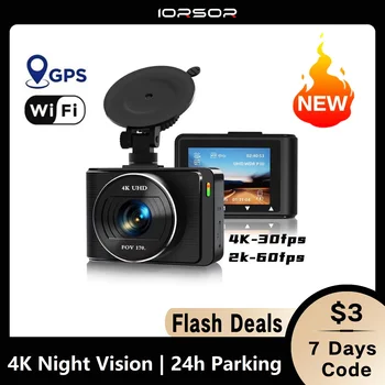 Видеорекордер 4K GPS WIFI 24 Паркинг Монитор Dash Cam За Автомобилна Камера Mini Dvr Para Coche за Нощно Виждане Kamera Samochodowa Rejestrator