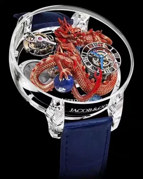 Висококачествени Механични ръчни часовници Небесната Flywheel Азиатски Дракон, лимитированная серия модни топ часа