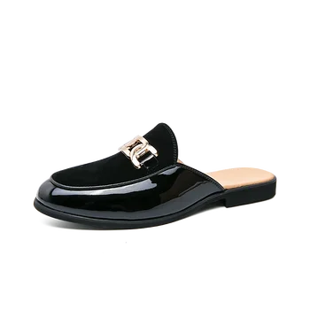 Висококачествени мъжки Ежедневни обувки от естествена кожа Раэля, Класически Обувки-лодки, Лоферы, ръчно изработени Обувки, Обувки на равна подметка, Мързелива обувки, Обувки Мюлер