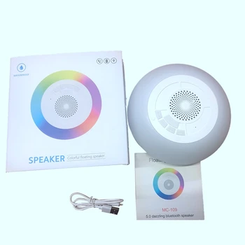 Водоустойчив високоговорител за душата RGB 5w TWS Bluetooth, кутия за говорители с микрофон за вода