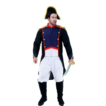 Възрастните Мъжки Костюми на Наполеон за Парти, Cosplay, Колониалната Европейската Общи облекло, Облекло за Пурим, костюмиран Британската гвардия Frenc