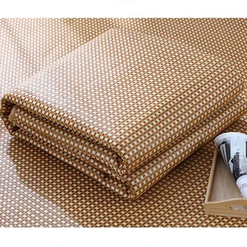 Годишният мат за легла от ратан и Лед коприна, комплект покрива възглавница от двете страни, Сгъваема стръмен тампон с геометрична мрежа за битови сън студенти
