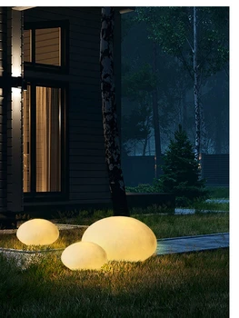 Градинска морава лампа водоустойчив креативна светещ каменна лампа булыжная декоративна лампа ландшафтна лампа на вътрешния двор
