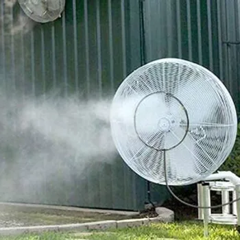 Градински пулверизатор вода, 3 М, Преносим Околовръстен вентилатор за Туманообразования, Лятна охладителната Система С месингови дюзи за небулайзера за вътрешния двор