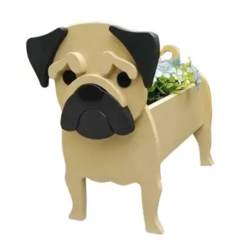 Градински саксия с форма на куче, Цвете Тенджери, Саксия за растения под формата на сладък кучета, Гърне за съхранение на Сукуленти, саксия за Кученца, Контейнер за кактуси, Сеялка от PVC