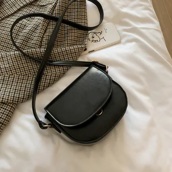 Дамска чанта, прости модни чанти през рамо за жени, однотонная чанта с див капак, дизайнерски малки чанти и портмонета, нова мода
