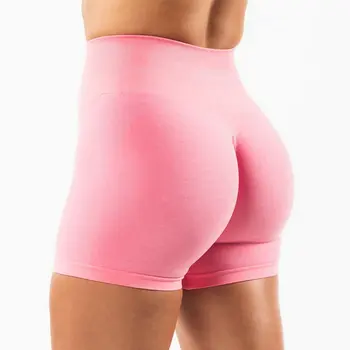 Дамски Безшевни къси панталони XS-XL с висока талия, сжимающие задните части, Къси шорти за фитнес, Тичане, Alphalete, активно укрепването шорти