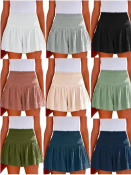 дамски къси панталони harajuku, летни обикновена свободни памучни дамски къси панталони с висока талия, отлично качество, директна доставка, HMYZFRX6603