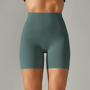 Дамски спортни Къси панталони за йога с висока талия, прилепнали дамски спортни триточкови панталони за джогинг, колоездене шорти
