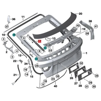Детайли Опора Повдигане на Люк с електрически люк на задната лява врата на багажника 51247298983 За BMW F34 328I 330I GT Xdrive 2012-2020 Амортизационная Багажник Врата на багажника