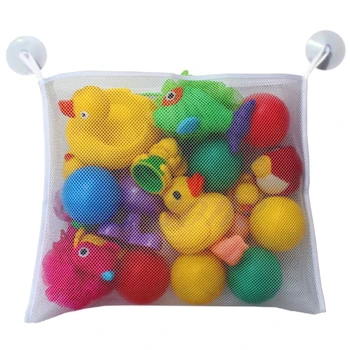 Детска ваната за съхранение на играчки на ВРЕМЕ, чанта за присоске, Мрежест Органайзер за баня