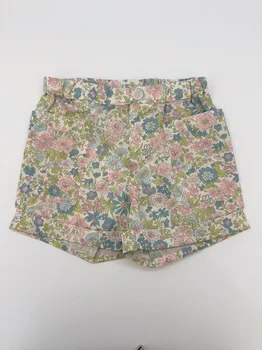 детски шорти 2023, нови летни маркови къси панталони с хубав цветен принтом за момичета, панталони, връхни дрехи