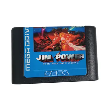 Джим Power - Аркадна игра, 16-битова игрална карта MD за Sega Mega Drive и за оригинална конзола