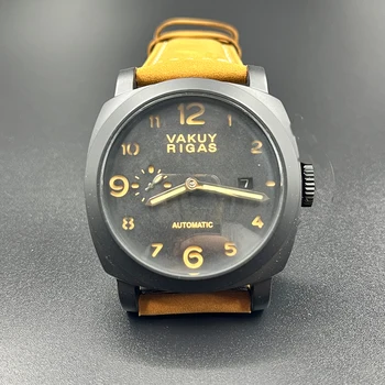 Директна доставка, военни часовника 44 мм за Seagull ST25, автоматичен механичен механизъм, Водоустойчив мъжки часовник с автоматичен календар
